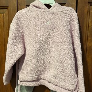 Adidas Kids Light Pink Textured Hoodie